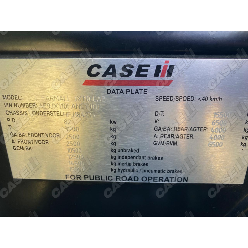 CASE IH FARMALL JX 110 CAB WITH LOADER